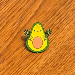 Women’s Accessories Cute Smiling Avocado with Maracas Colorful Enamel Pin